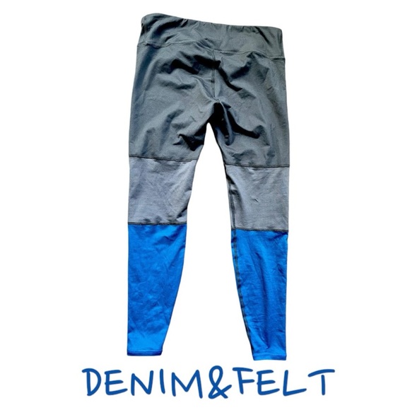 Aviator Nation Womens Sprinter Full Length Leggings PERISCOPE/STEEL/CARIBBEAN 🩶 - Picture 4 of 7